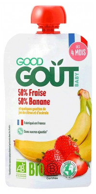 Good Goã»T Organic Strawberry Banana From 4 Months 120 G