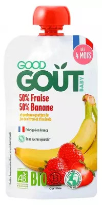 Good Goã»T Organic Strawberry Banana From 4 Months 120 G
