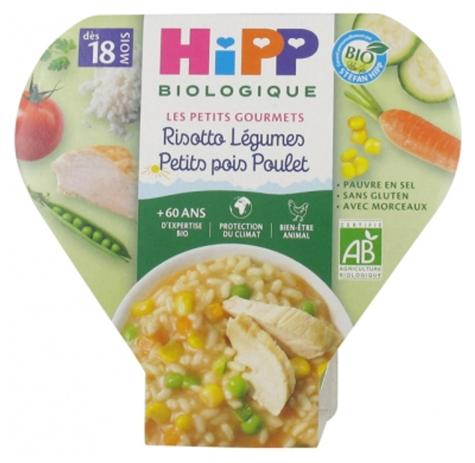 Hipp The Little Gourmets Risotto Vegetables Peas Chicken From 18 Months Organic 260G