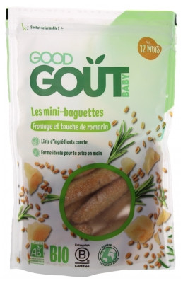 Good Goã»T Mini-Baguettes With Cheese And Touch Of Rosemary From 10 Months Organic 70G