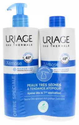 Uriage Xã©Mose Anti-Scratch Oleo-Soothing Balm Set Of 2 X 500 Ml