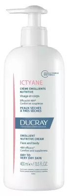 Ducray Ictyane Emollient Nutritive Cream Face And Body 400Ml