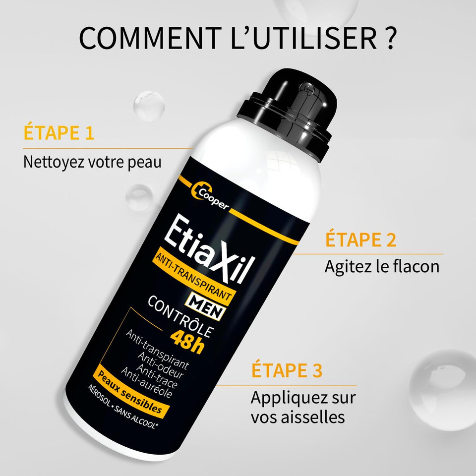 Etiaxil Deodorant Men Anti-Perspirant 48H Control Aerosol 2 x 150ml