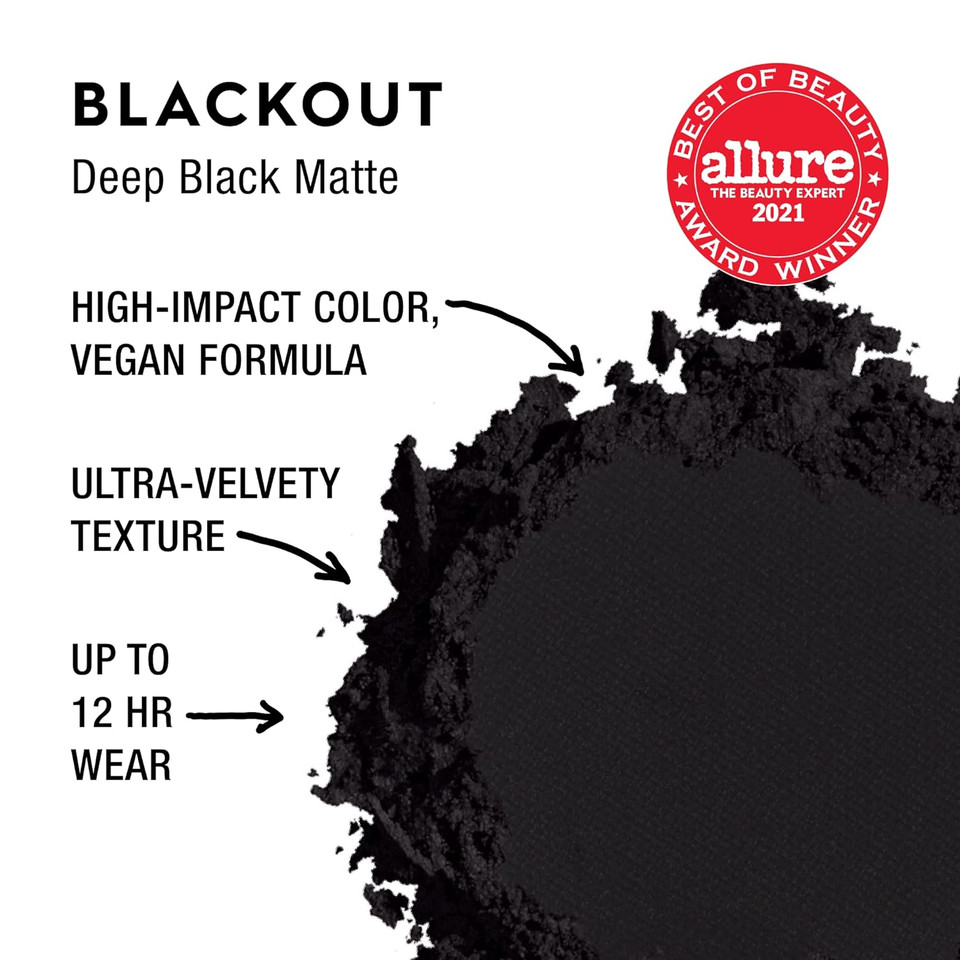 Urban Decay 24/7 Eyeshadow Compact - Award-Winning & Long-Lasting Eye Makeup - Up To 12 Hour Wear - Ultra-Blendable, Pigmented Color - Vegan Formulablackout (Deep Black Matte)