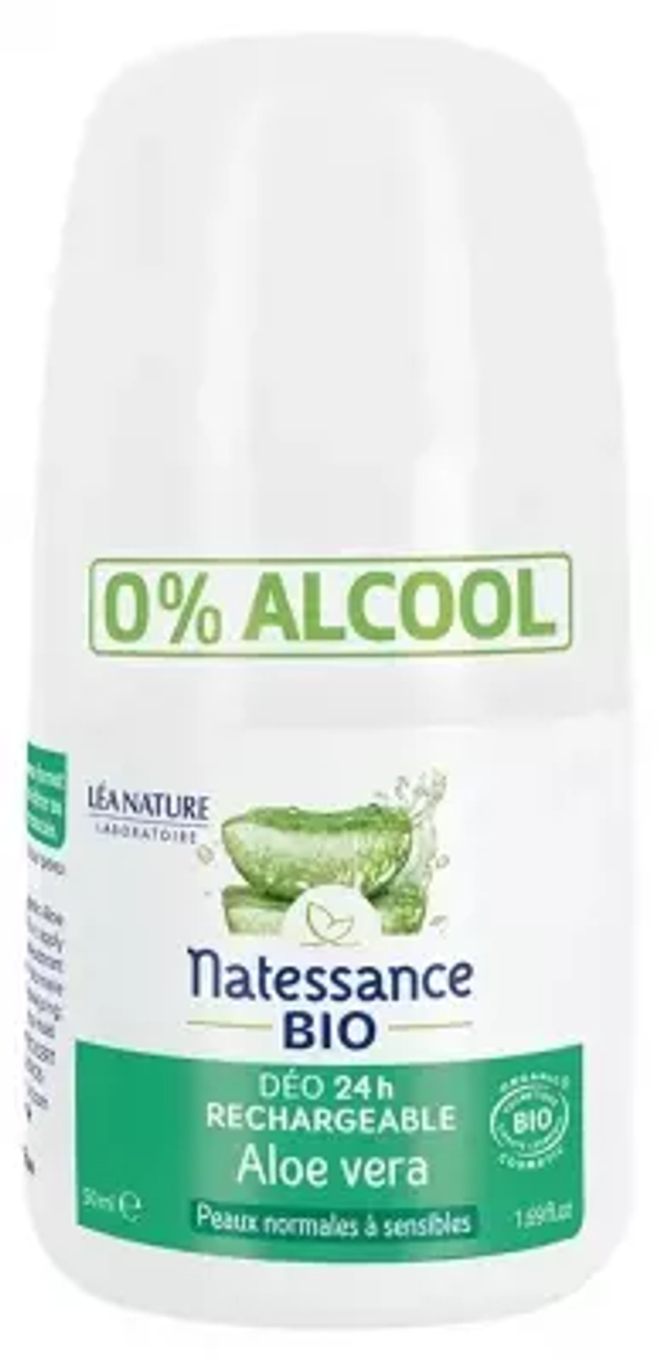 Natessance Deo 24H Aloe Vera Organic Refillable 50Ml