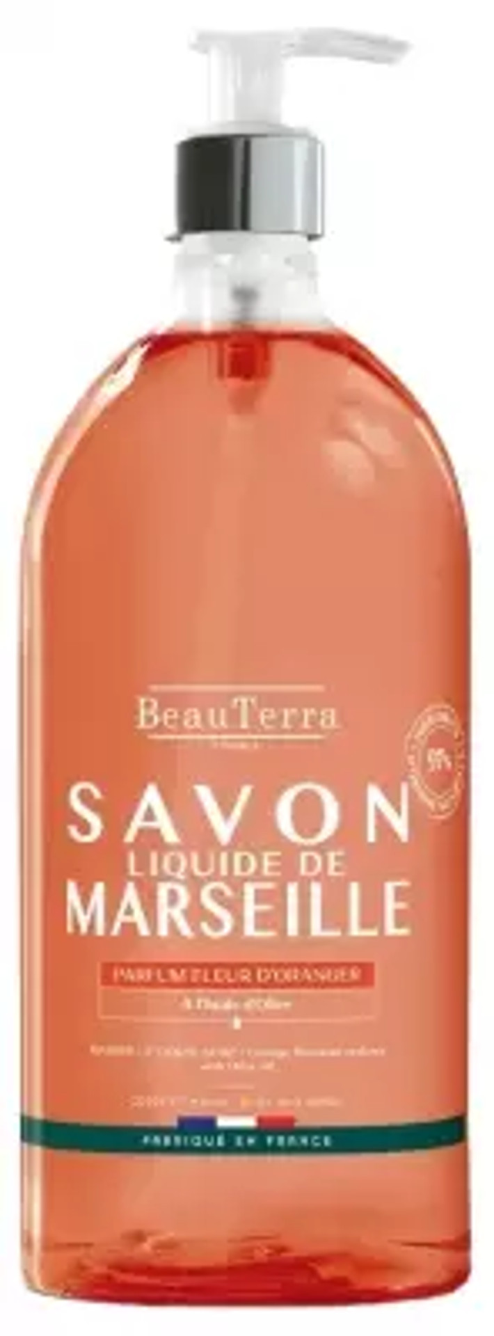 Beauterra Orange Blossom Liquid Marseille Soap 1 L