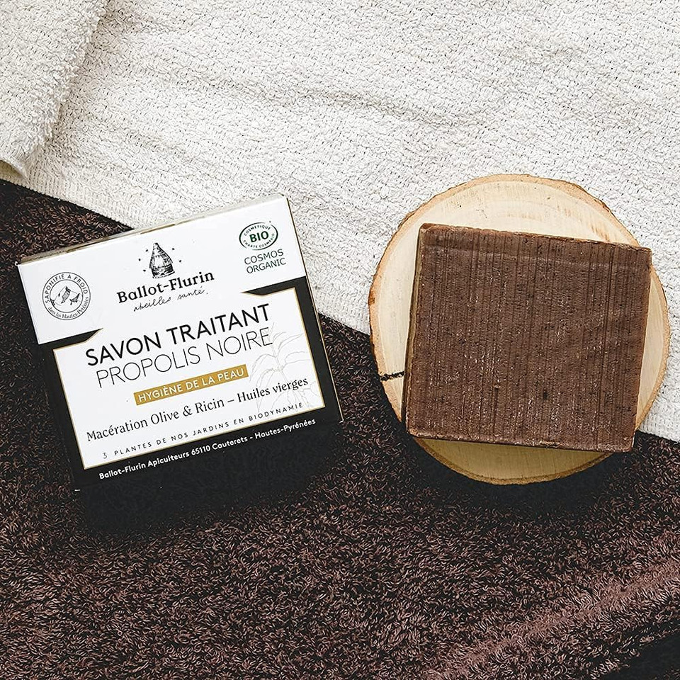 Ballot-Flurin Black Popolis Treating Soap Organic 100g
