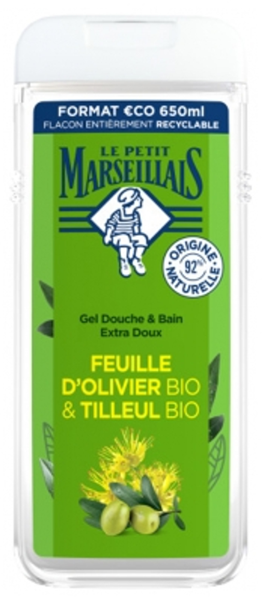 Le Petit Marseillais Extra Gentle Bath And Shower Gel Olive Leaf Organic 650Ml