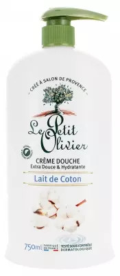 Le Petit Olivier Crã¨Me Douche Extra Douce & Hydratante Lait De Coton 750 Ml