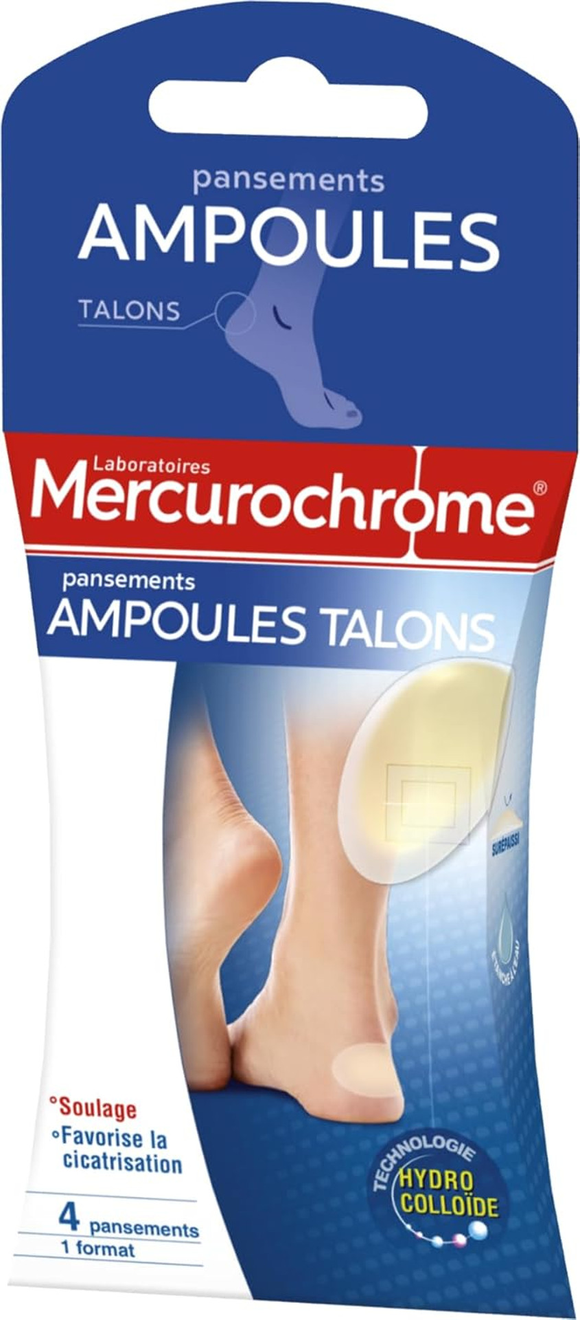 Mercurochrome Heel Blister Plasters 4 Plasters