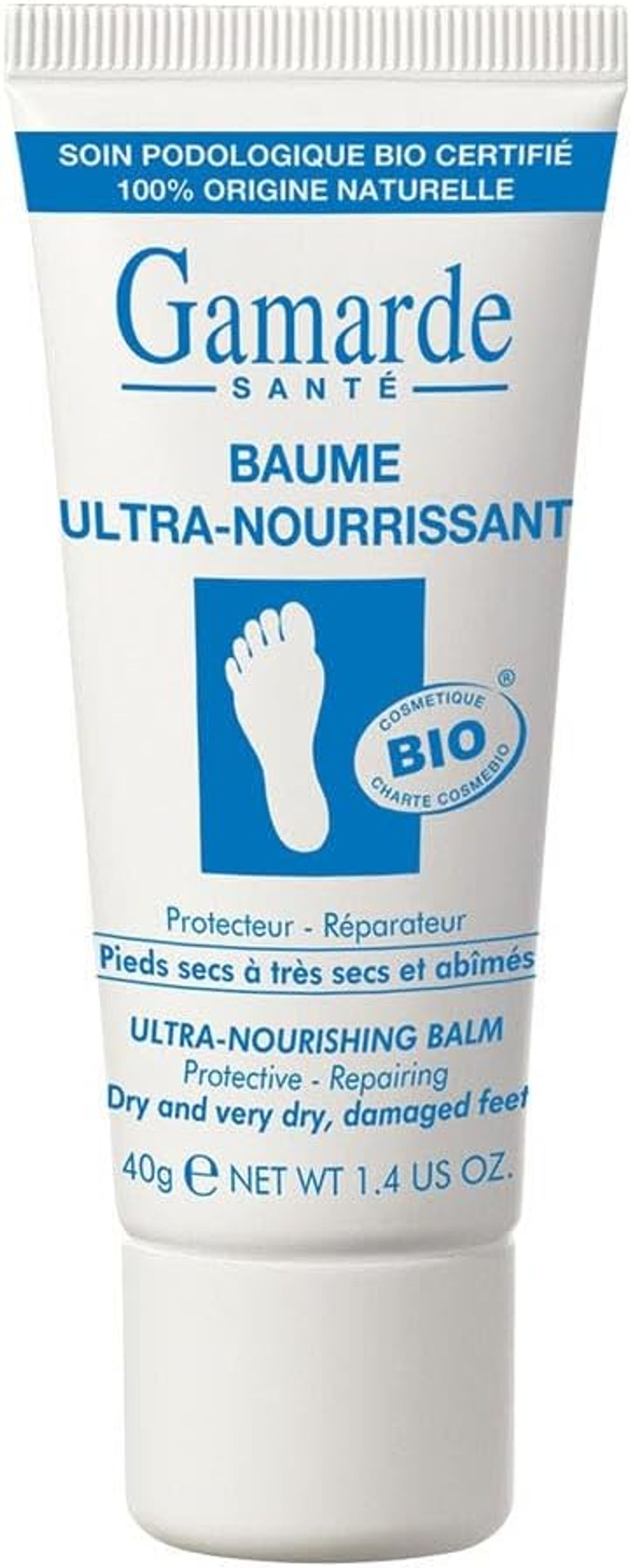 Gamarde Organic Ultra-Nourishing Balm Dry to Very Dry Damaged Feet 40ml