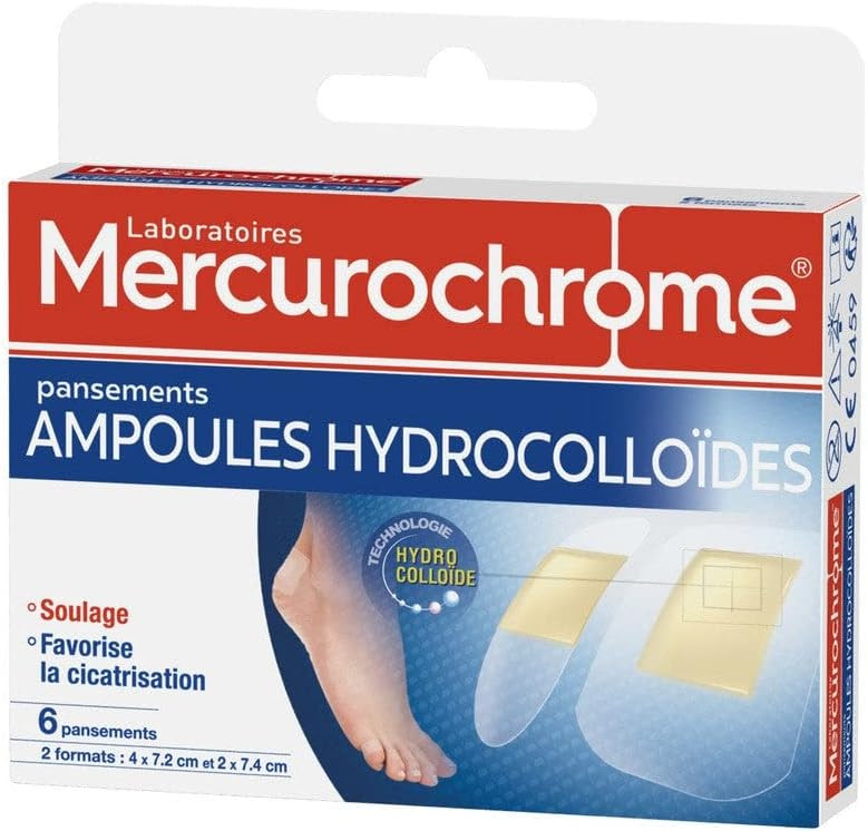 Mercurochrome Hydrocolloid Blisters 6 Plasters