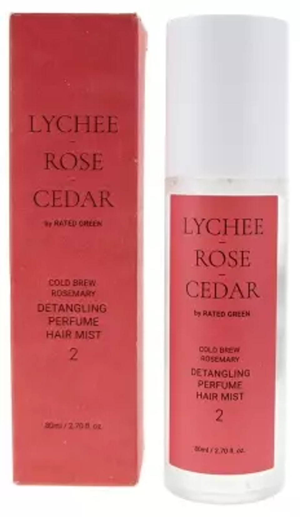 Rated Green Rosemary And Litchi Hair Mist 80 Ml
