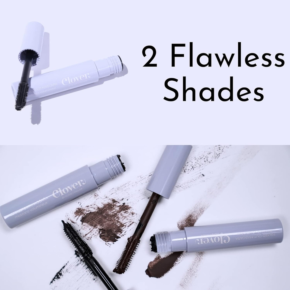 Clover Maxed Out Voluminous Mascara | Longwear Mascara | High Definition Lashes | No Smudging | Cruelty-Free & Vegan Eye Makeup | Shade - Blackblack