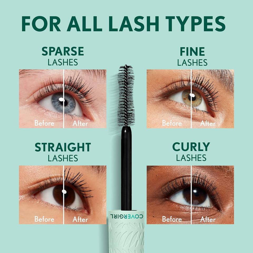 Covergirl Lash Blast Cleantopia Mascara, Volumizing, Smudge-Proof, Vegan Formula, Black 805, 0.32Oz805 - Black