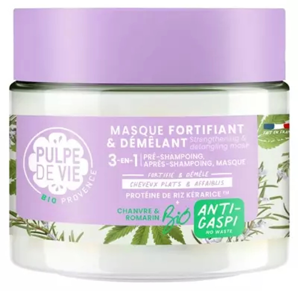 Pulpe De Vie Organic 3-In-1 Hemp And Rosemary Fortifying And Detangling Hair Mask 300 Ml