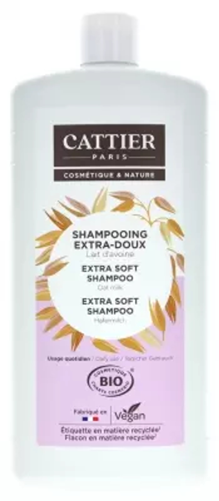 Cattier Daily Use Extra Soft Shampoo Wheat Proteins Organic 1L