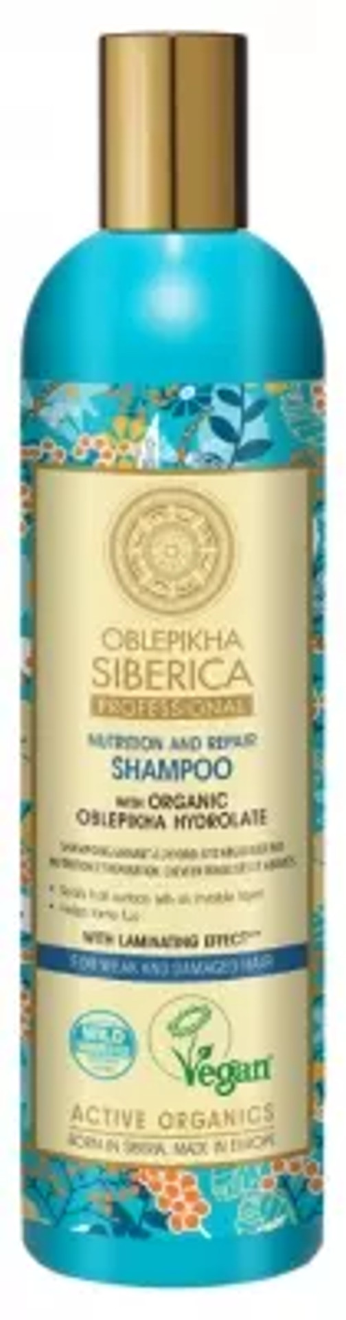 Natura Siberica Oblepikha Nutrition And Repair Shampoo With Organic Oblepikha Hydrolate 400Ml