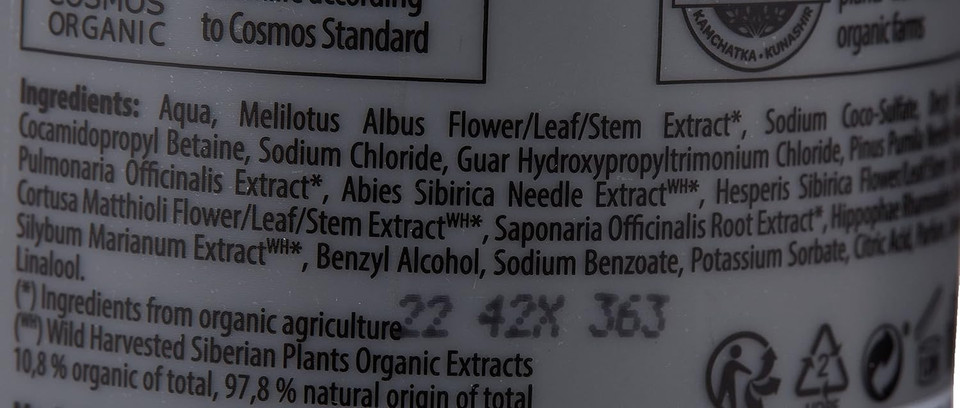 Natura Siberica Organic Shampoo Volume And Nourishment For All Hair Types 400Ml