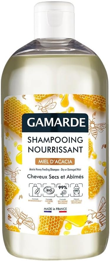 Gamarde Organic Nourishing Acacia Honey Feeling Shampoo Dry and Damaged Hair 500ml