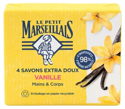 Le Petit Marseillais Extra Gentle Soap Vanilla 4 X 100G