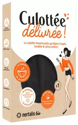 Nertalis Bio Menstrual Panties Culottã©E Dã©Livrã©E Black Colour
