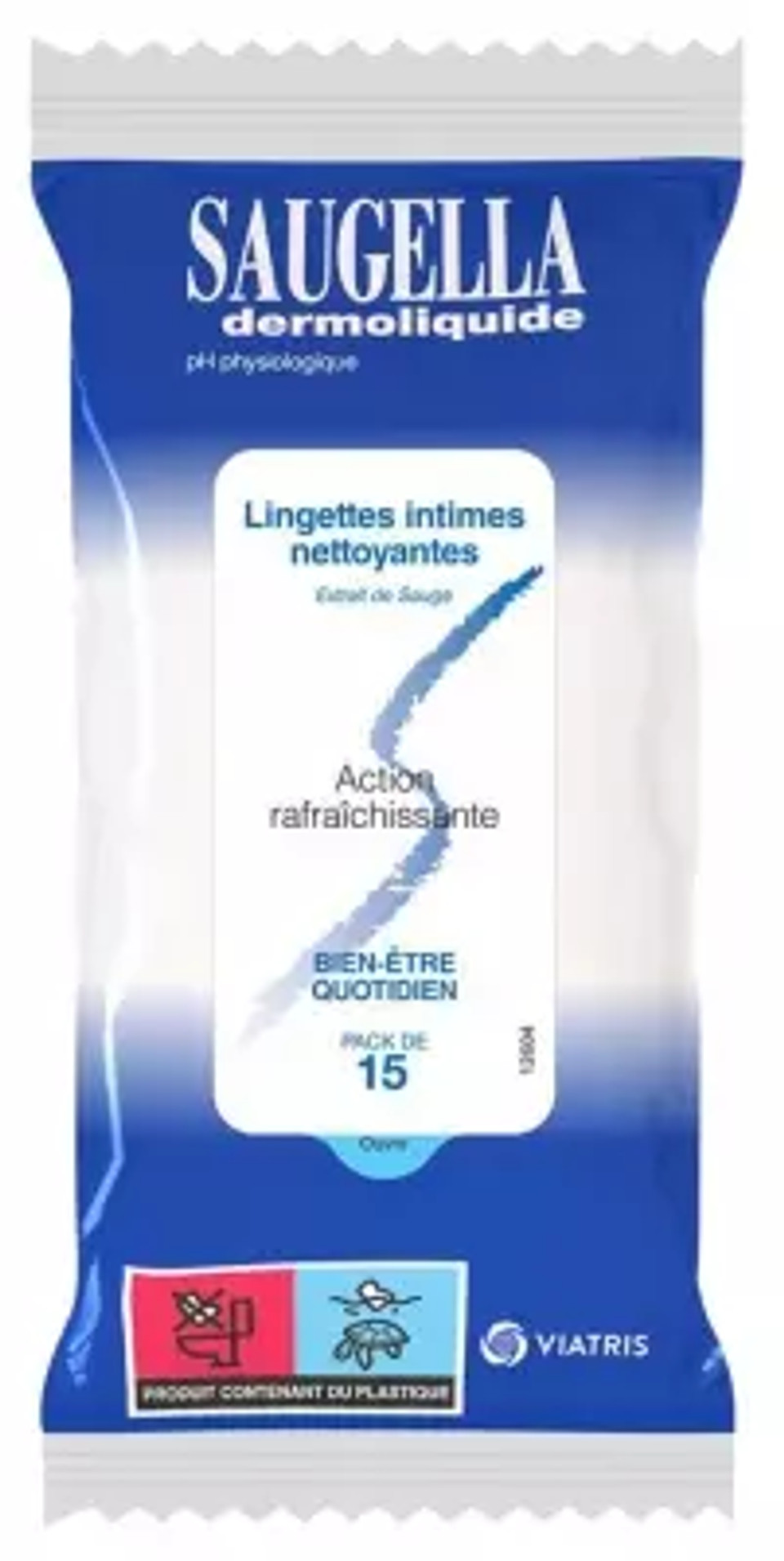 Saugella Dermoliquid 15 Intimate Cleansing Wipes