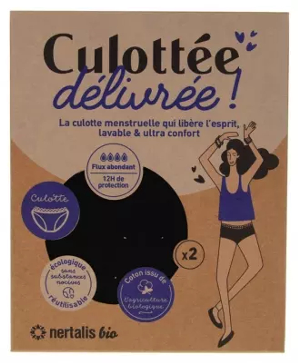 Nertalis Bio Menstrual Panties Flow Plus Size M (2 Panties)