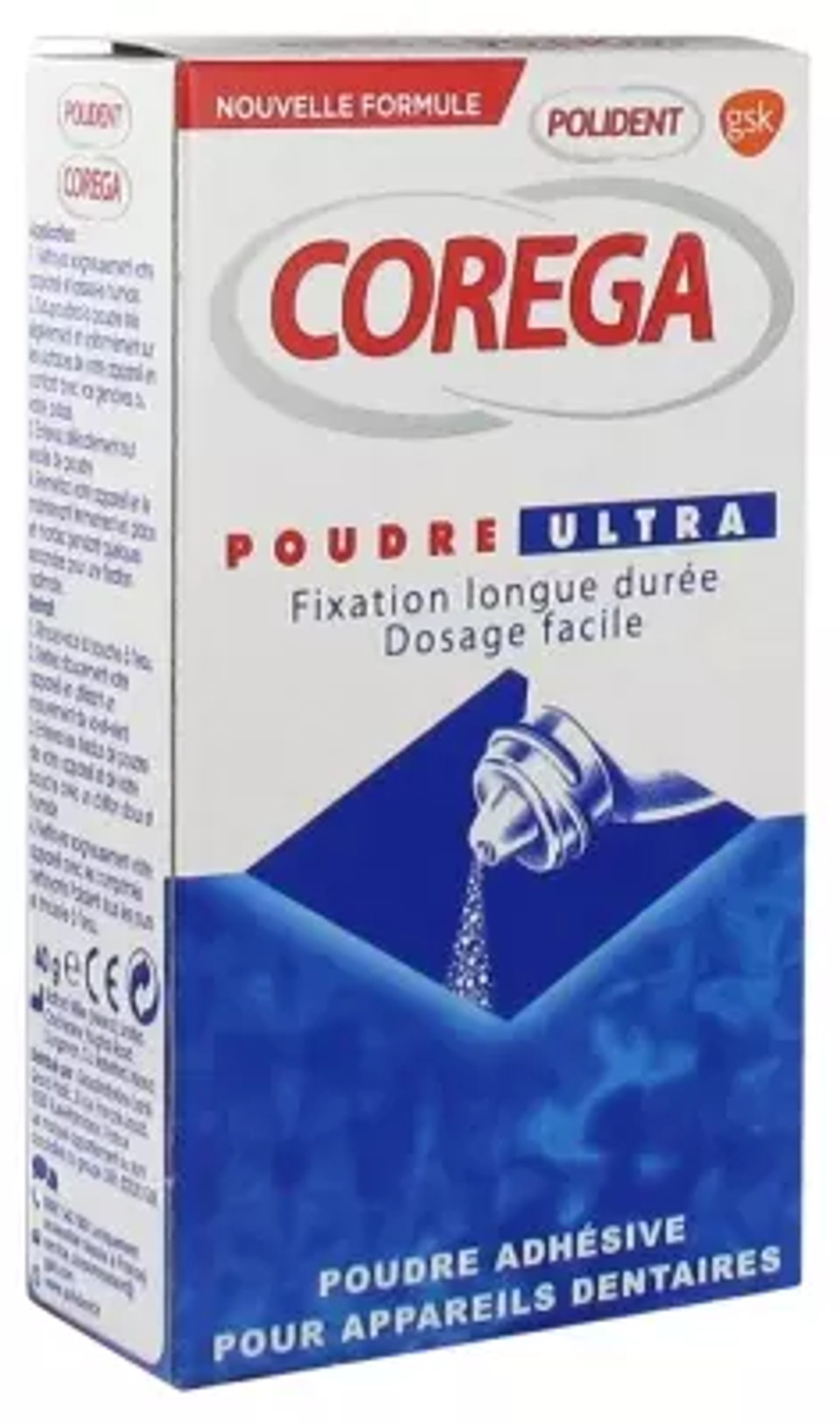 Polident Corega Ultra Adhesive Powder For Dentures 40G