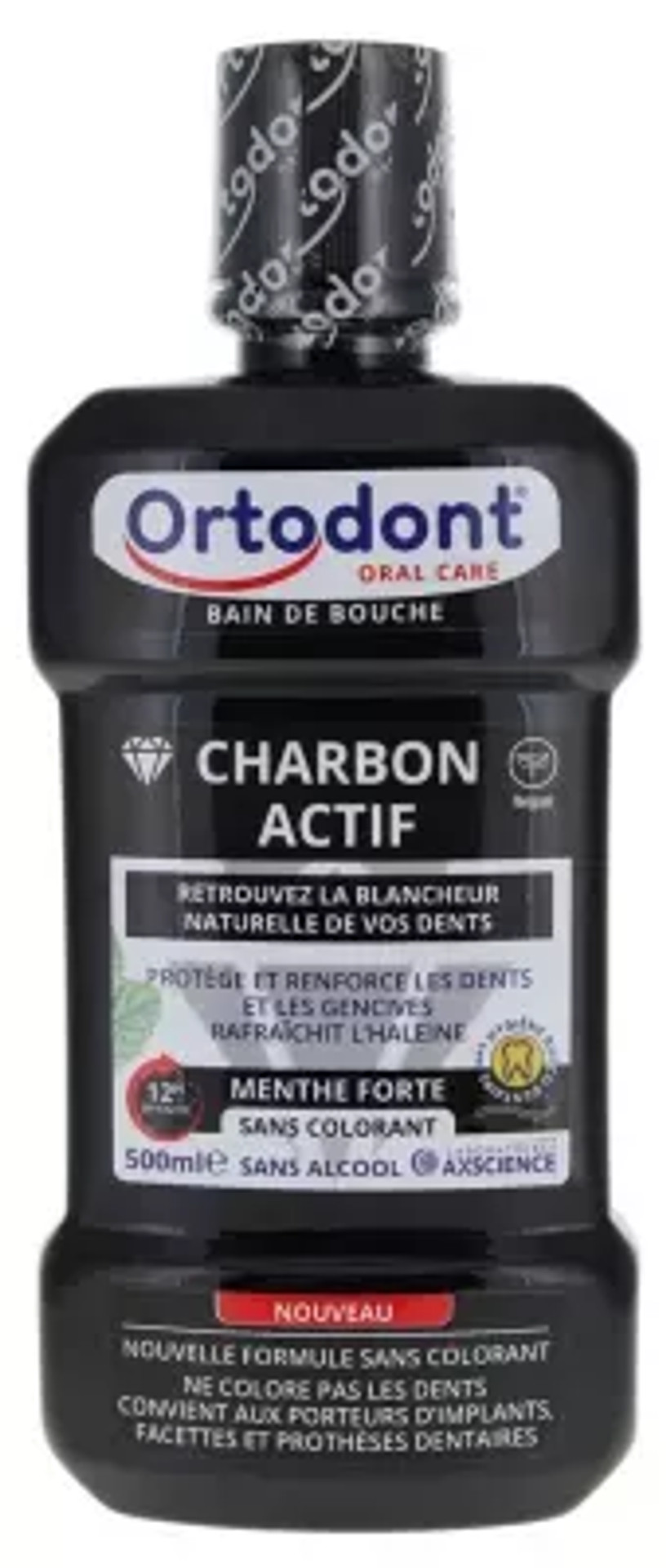Ortodont Active Charcoal Mouthwash 500 Ml
