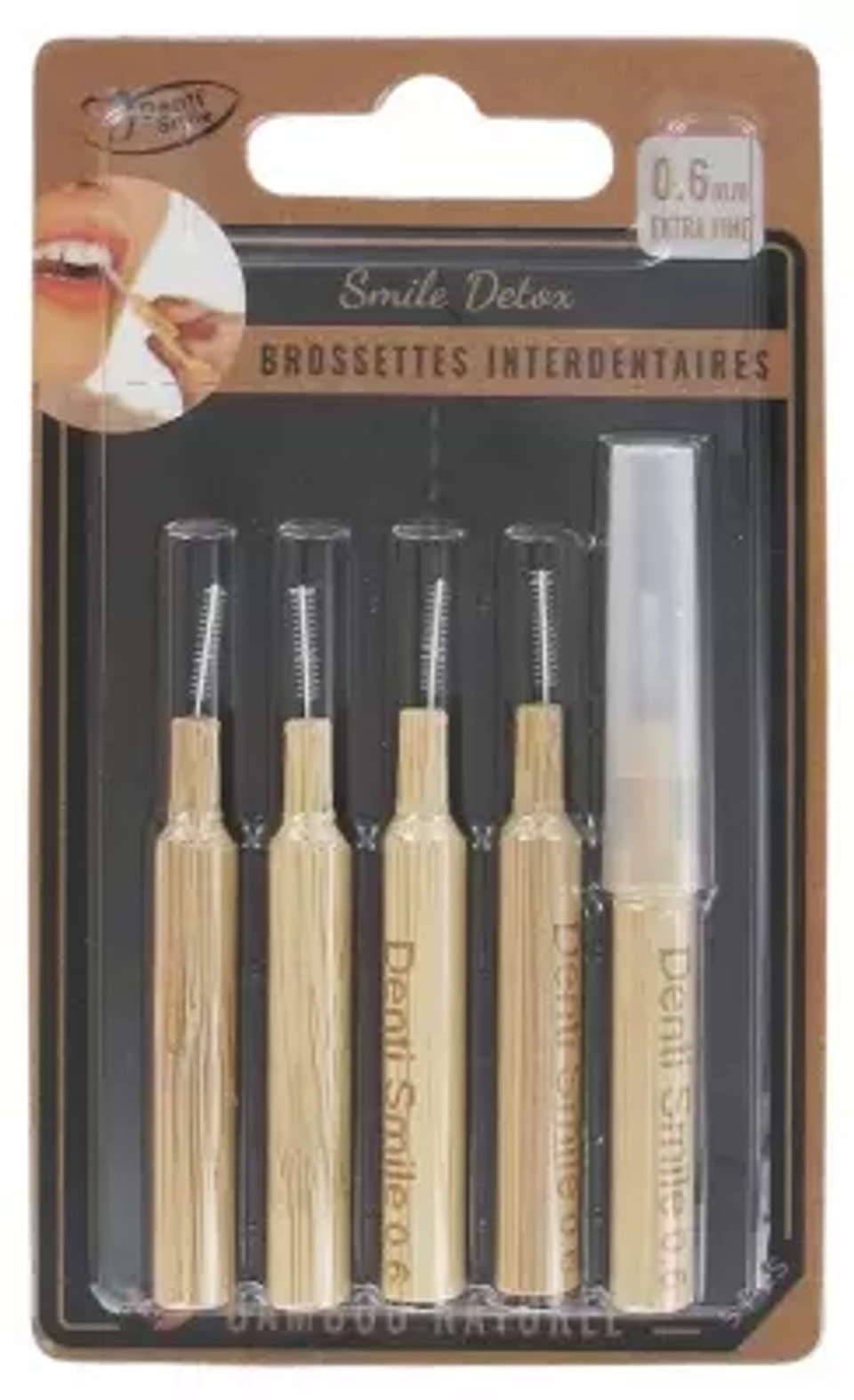 Denti Smile 5 Natural Bamboo Interdental Brushes