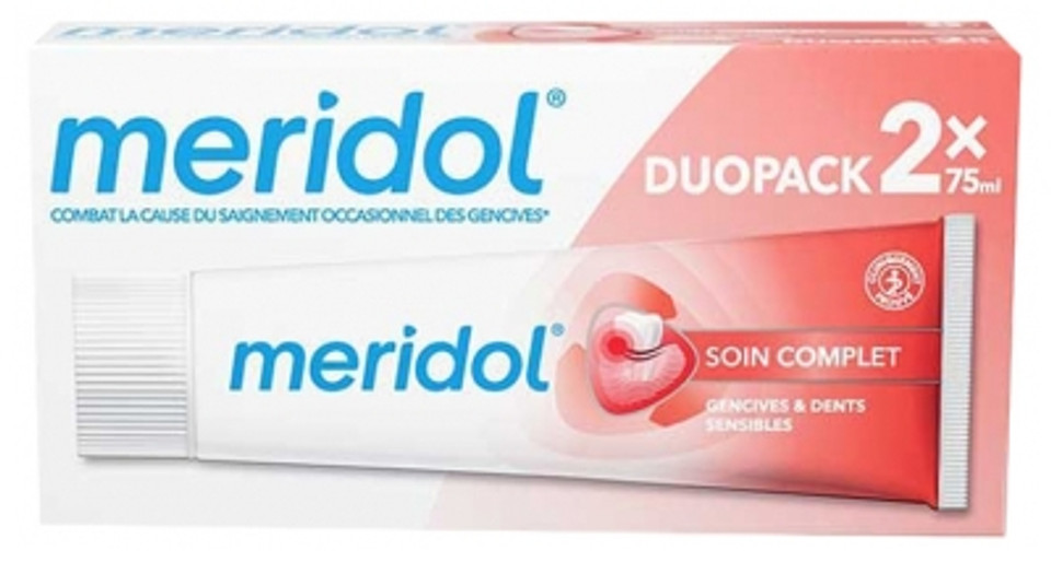 Meridol Toothpaste Complete Care Gums & Sensitive Teeth Lot Of 2 X 75Ml