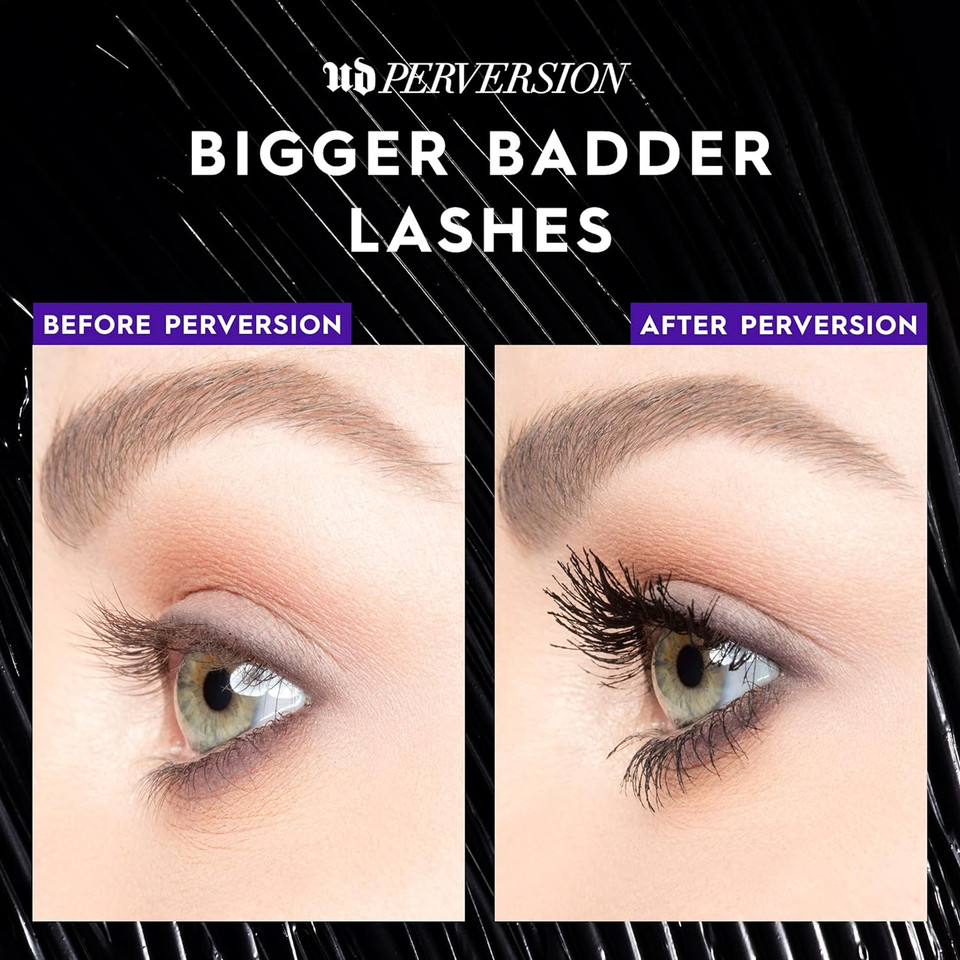 Urban Decay Perversion Volumizing Mascara - Lengthening + Lifting Eye Makeup - For Bold, Buildable, False-Lash Look - With Proteins & Amino Acids To Support Eyelash Growth  Intense Blacktravel Size  0.13 Fl Oz
