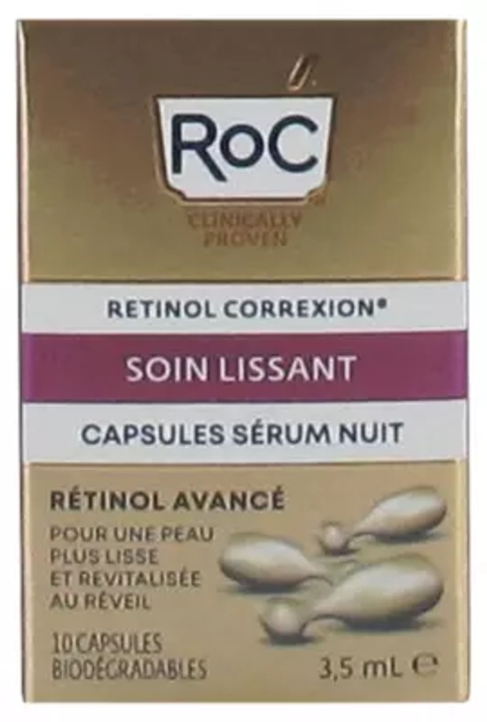 Roc Retinol Correxion Smoothing Care Night Serum 10 Biodegradable Capsules