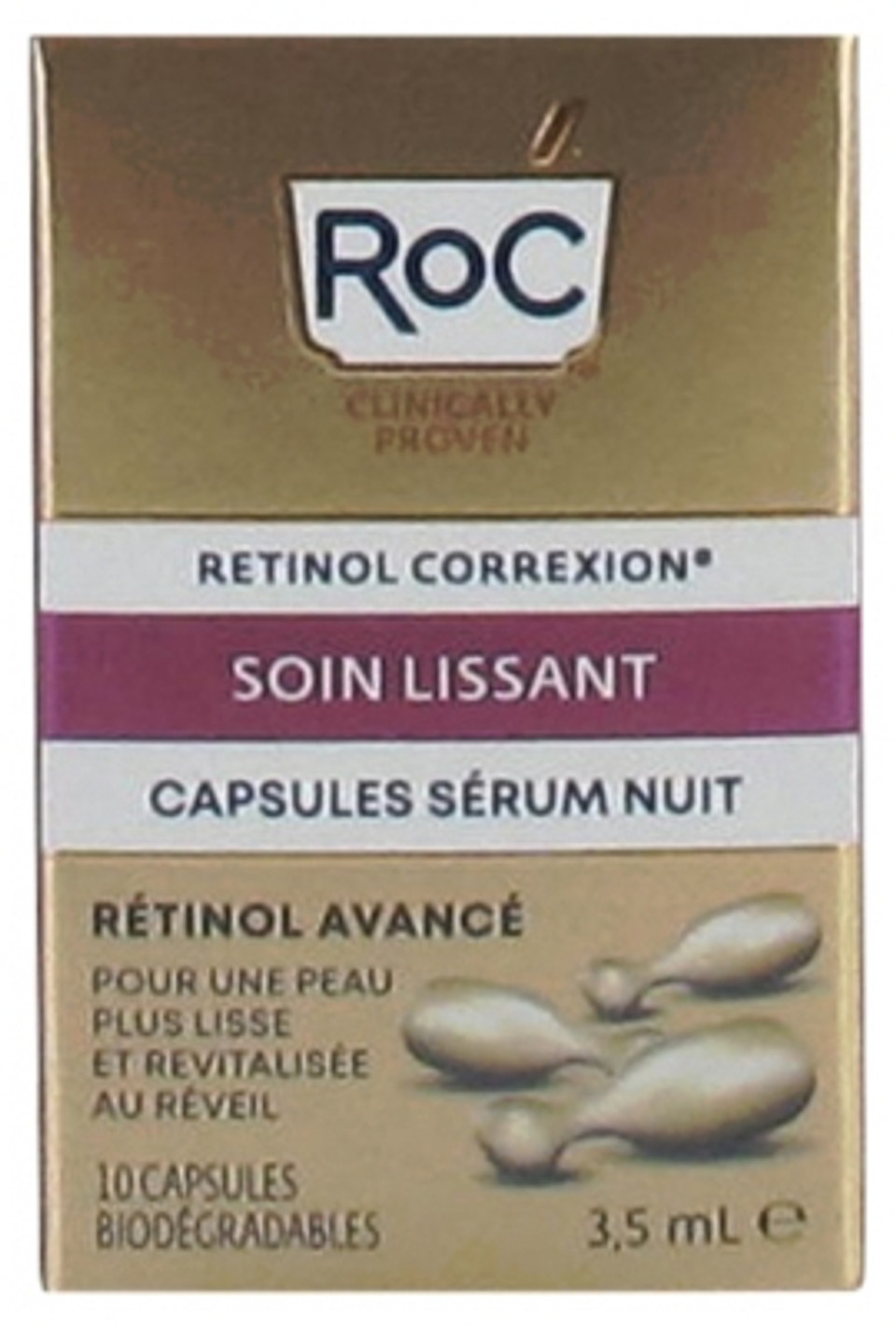Roc Retinol Correxion Smoothing Care Night Serum 10 Biodegradable Capsules