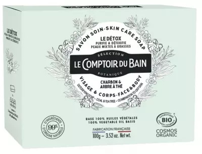 Le Comptoir Du Bain Detoxifying Soap Face & Body Organic 100G