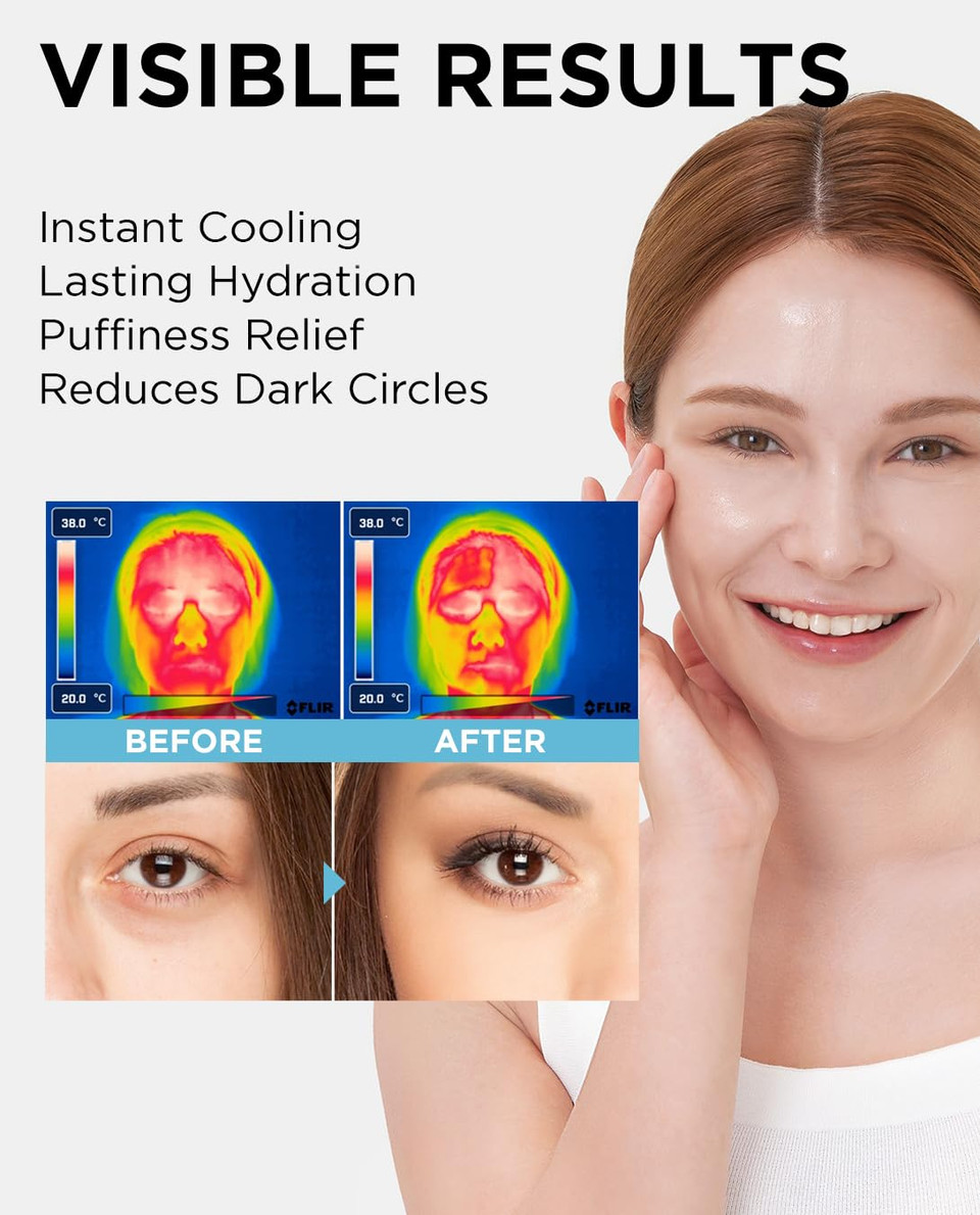 The Saem Iceland Hydrating Eye Stick 0.24Oz - Cooling Eye Balm For Dark Circles And Puffiness  Under Eye Treatment - Reduce Wrinkles And Moisturizing - Minimize Dark & Puffy Eyes - Aqua Scent