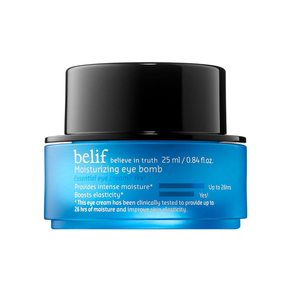 Belif Moisturizing Eye Bomb Cream With Squalane | Good For Dryness, Loss Of Firmness | Boosts Elasticity | Increases Skin Resilience | For Normal, Dry, Combination, Oily Skin Types