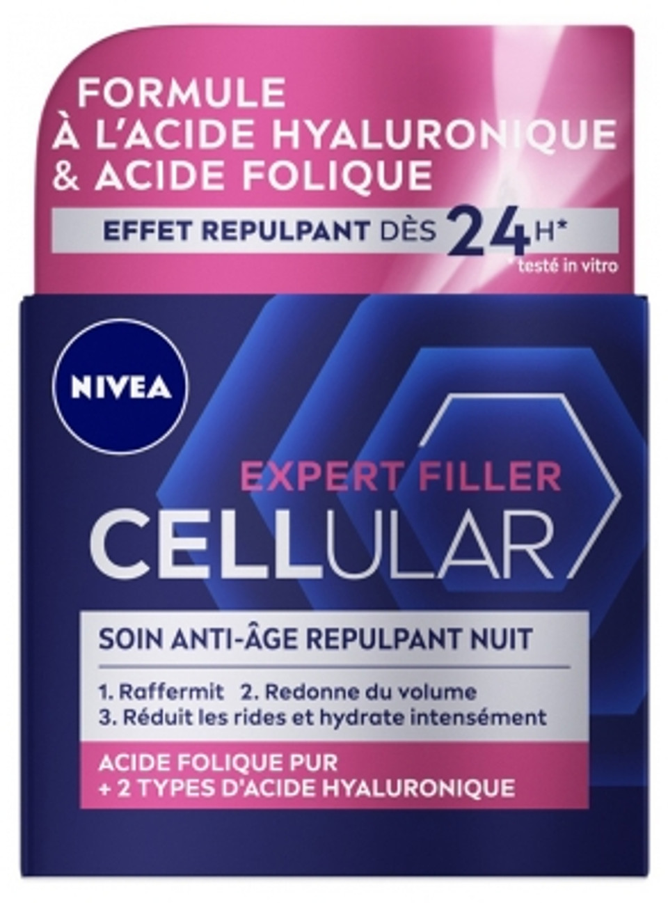 Nivea Cellular Expert Filler Soin De Nuit Anti-ÂGe Repulpant 50 Ml