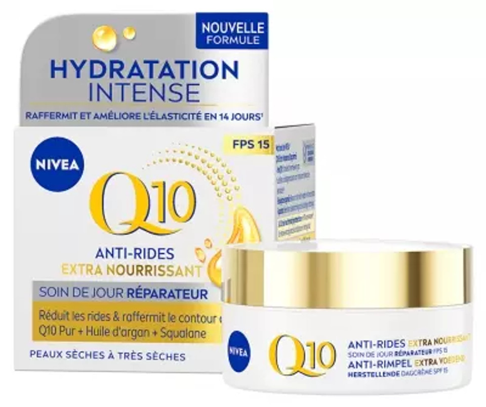 Nivea Q10 Anti-Wrinkle Extra Nourishing Repairing Day Care Spf15 50 Ml