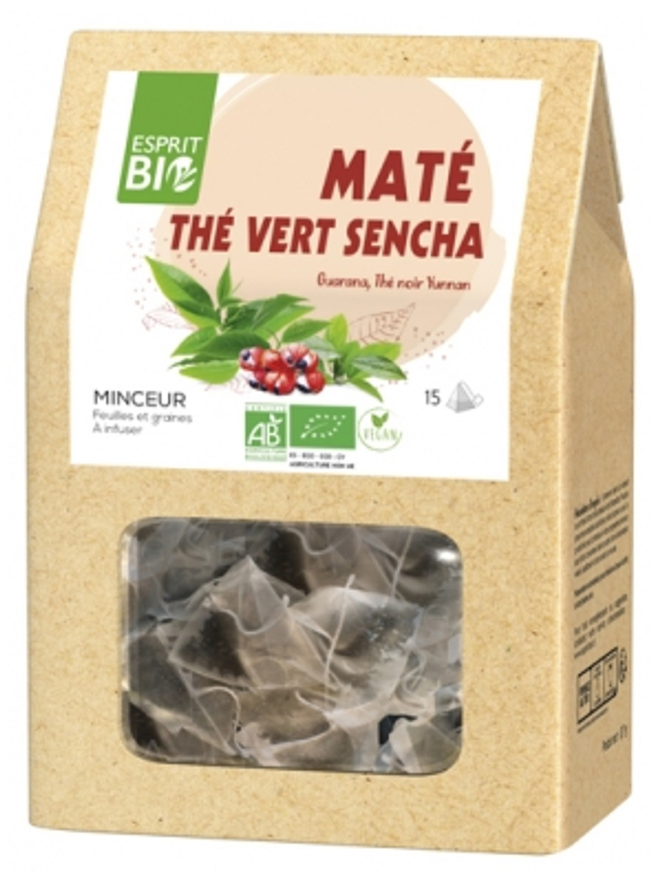 Esprit Bio Mate Sencha Green Tea To Infuse 15 Sachets