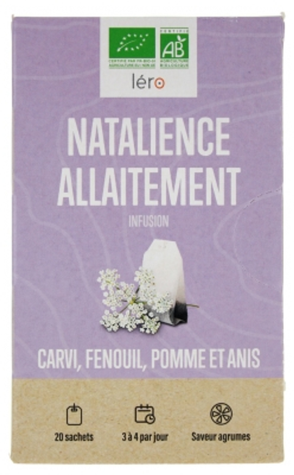 Lã©Ro Natalience Breastfeeding Infusion Organic 20 Sachets