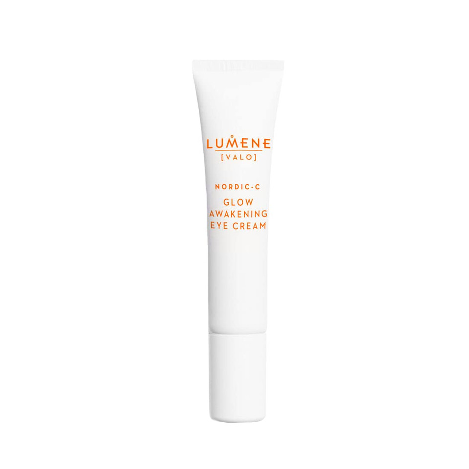 Lumene Nordic-C [Valo] Glow Awakening Eye Cream - Energizing Eye Cream To Target Fatigue, Dark Circles, Puffy Eyes & Wrinkles - Radiance Boosting Eye Cream With Vitamin C (0.5 Oz)
