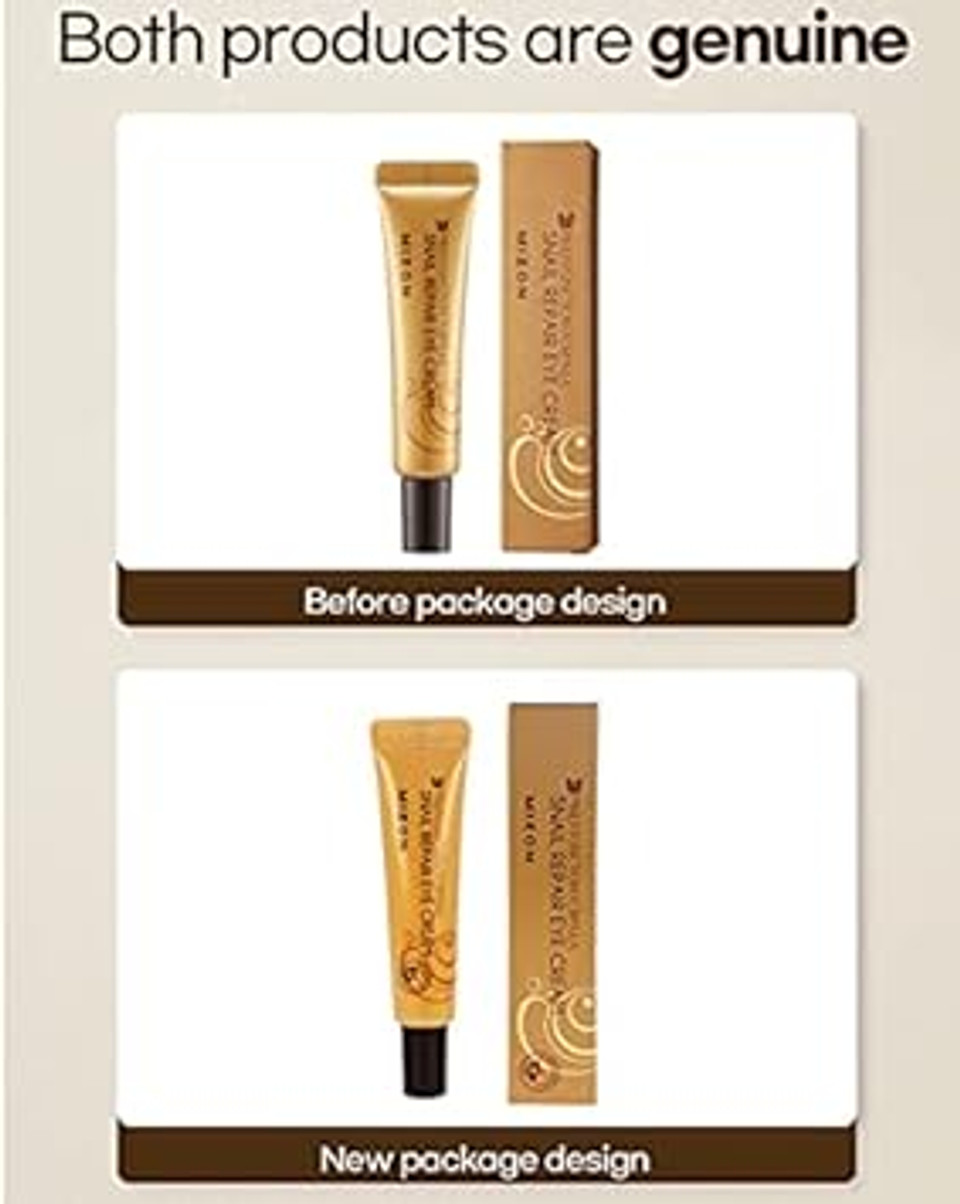 Mizon Snail Line Snail Repair Eye Cream, Natural Treatment, Wrinkle Treatment, Fine Line, Hydrating, Healthy Skin, Korean Skincare 15Ml (Tube, 0.50 Fl.Oz.)