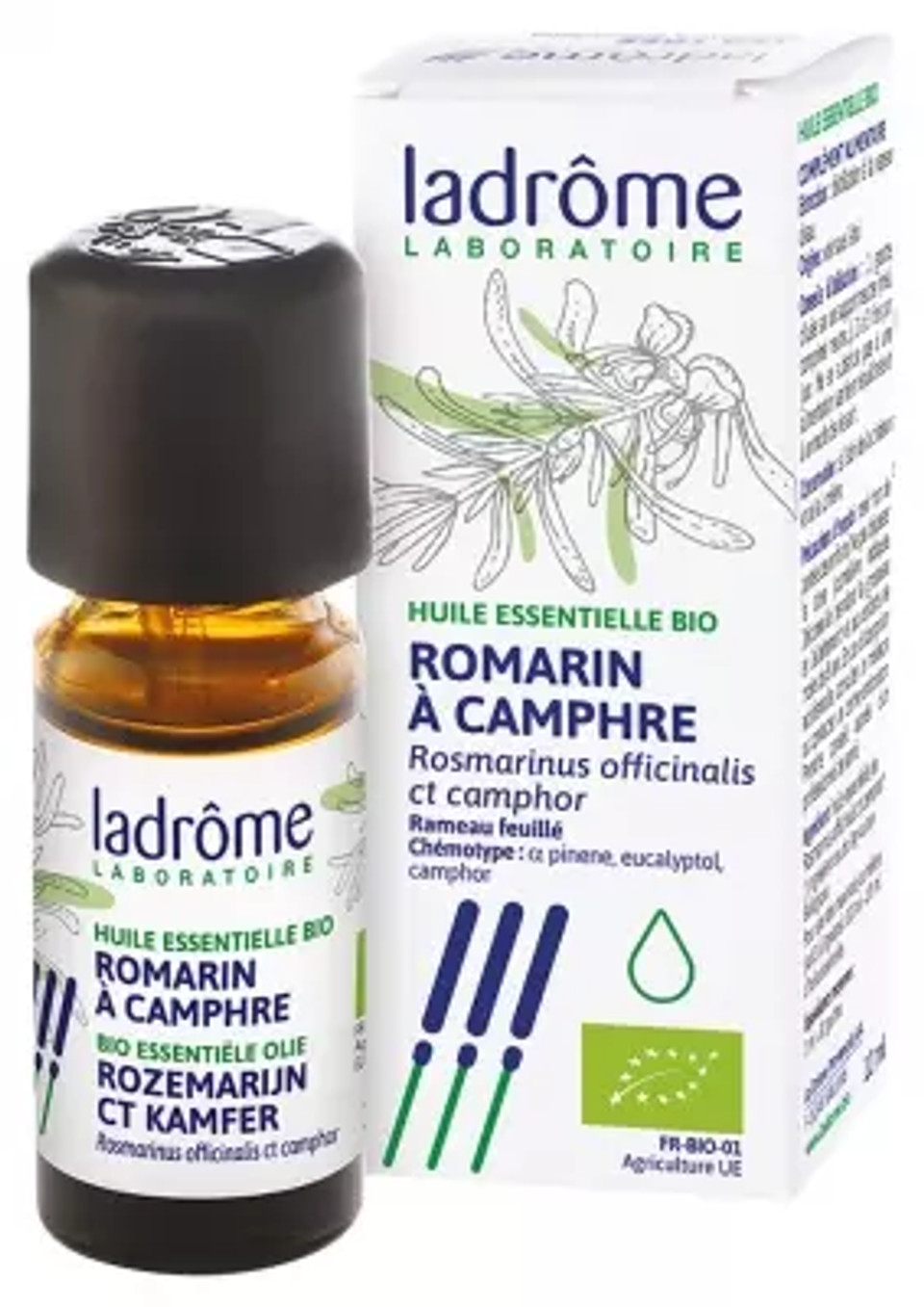 Ladrã´Me Organic Essential Oil Rosemary Camphor (Rosmarinus Officinalis Ct Camphre) 10Ml