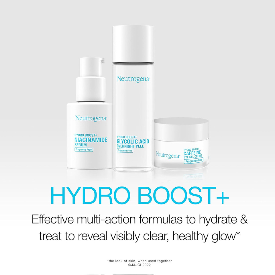 Neutrogena Hydro Boost + Eye Cream For Dark Circles & Puffiness, Under Eye Cream With Caffeine, Hyaluronic Acid And Peptides, Fragrance Free, 0.5 Oz