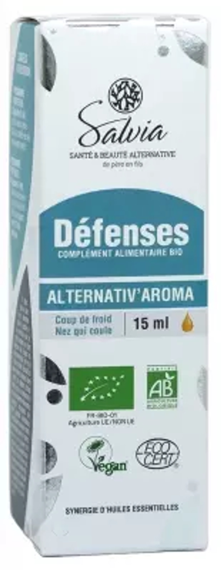 Salvia Nutrition Alternativ'Aroma Dã©Fenses Bio 15 Ml