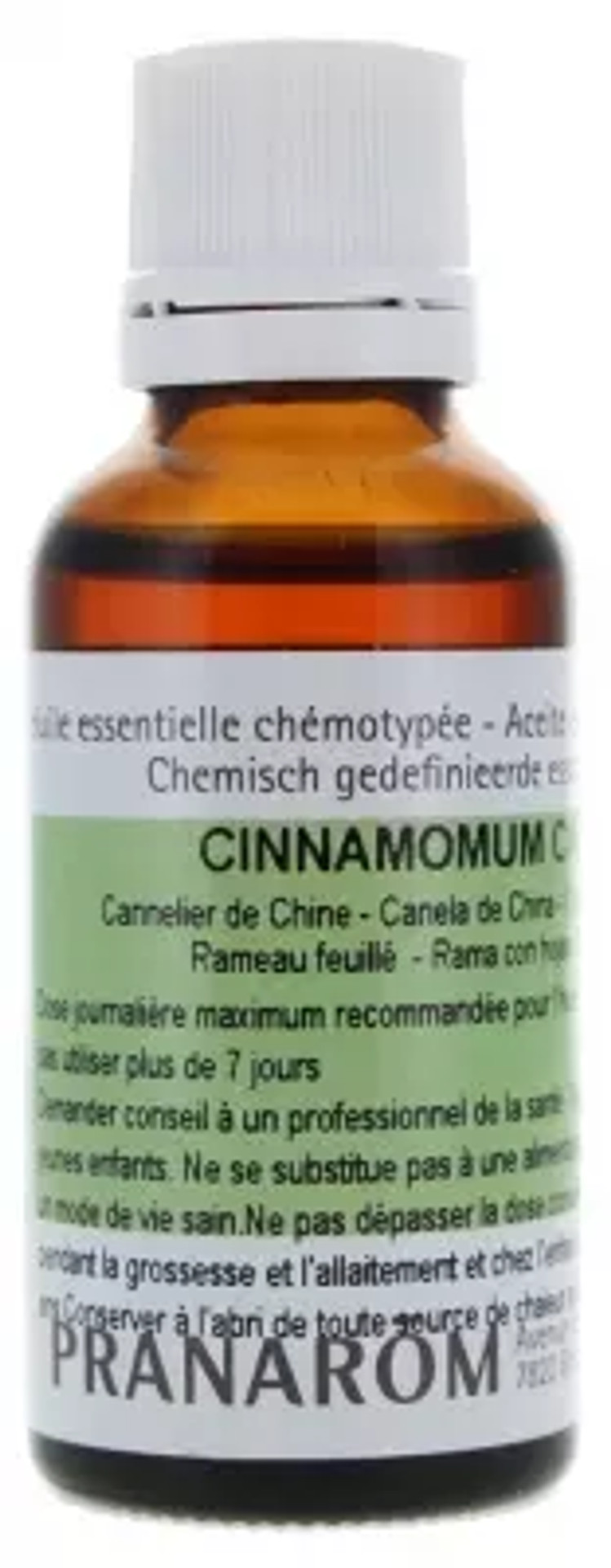 Pranarã´M Essential Oil China Cinnamon (Cinnamomum Cassia) 30 Ml
