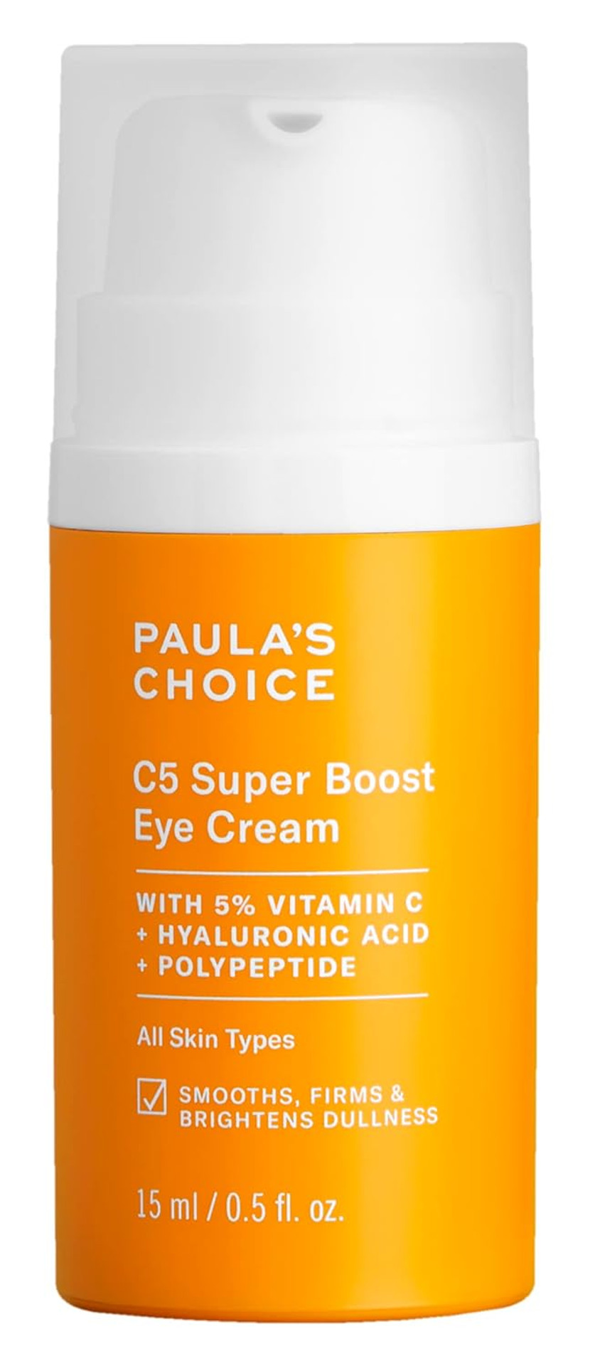 Paula'S Choice C5 Super Boost Eye Cream With 5% Vitamin C, Hyaluronic Acid & Peptides, For Puffy Eyes, Dark Circles, Fine Lines & Crowã¢ÂS Feet, 0.5 Fl Oz