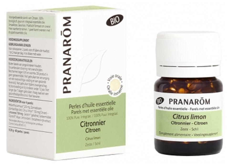 Pranarã´M Pearls Of Essential Oil Lemon (Citrus) Organic 60 Pearls